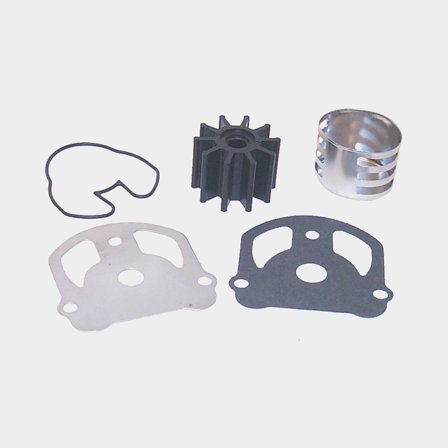 Sierra Impellersats för båtmotorer i gummi och rostfritt stål, komplett reparationssats med packningar och o-ring.