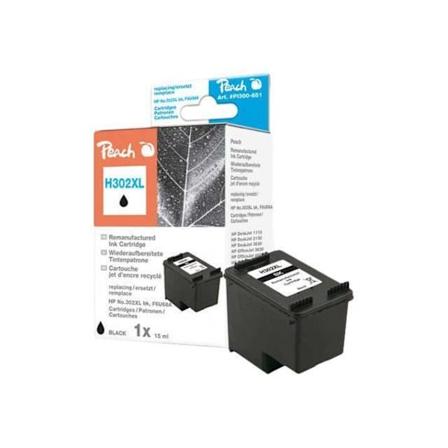 Persikkamusta mustepatruuna 15 ml HP Deskjetille ja Officejetille - Suuri kapasiteetti - Yhteensopiva HP 302XL:n kanssa