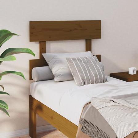 Vidaxl Sänggavel Honungsbrun 78,5x3x81 Cm Massiv Furu Brun