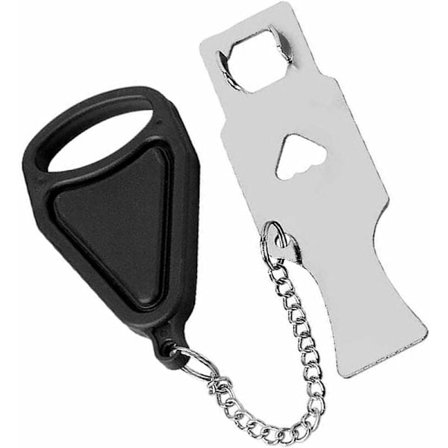 Bærbar dørvakt, reiselås, AirBNB-lås, skoleslås Lås også for hjemmets sikkerhet (Svart×1) KLB