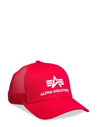 Basic Trucker Cap Accessories Headwear Caps Rød Alpha Industries