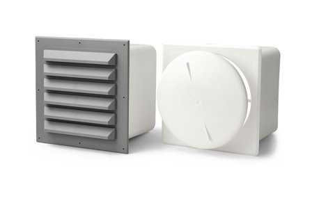 Habo 33639 Blockventil grå/vit, Ventilation