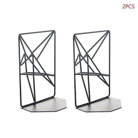 1 par metallbokstøtter i jern, bokstøtte for lesing, skrivebord, kontor