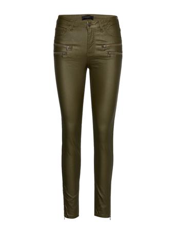 Fqaida-Pa-7/8-Cooper Trousers Leather Leggings/Bukser Grønn FREE/QUENT