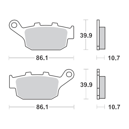 Pastiglie Freno Posteriore Moto-Master RoadPro Ceramic - Honda NT 650 V Deauville 1998-2000