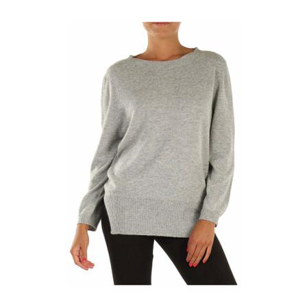 Emme DI Marella, Round-neck Knitwear Grijs, Dames, Maat:M