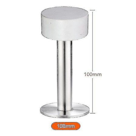 Itseliimautuva ruostumattomasta teräksestä valmistettu ovenpysäytin, valkoinen, 2 kpl, 100 mm