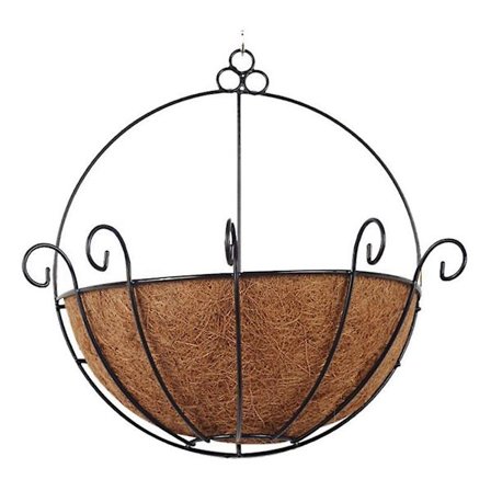 Halvrund Planterkurv Veggmontert Plantekasse Utendørs Kokoshagedekor