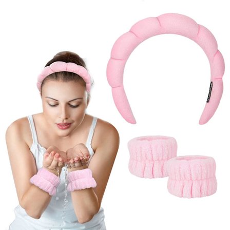 Pandebånd til kvinder Svamp, Puffy Makeup Pandebånd ,2-pak