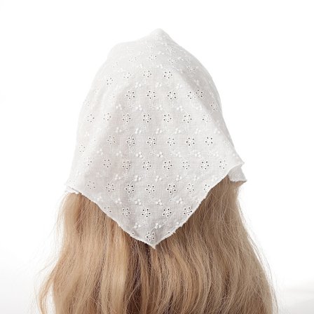 Vit Justerbar Bandana, Hårbånd for Kvinner Trendy Bandana Hodeskjerf for Kvinners Hår Søt Hårskjerf Hårbånd