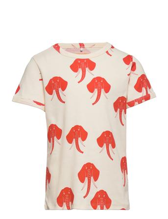 Elephants Aop Ss Tee Patterned Mini Rodini