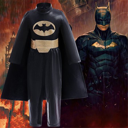 Batman Cosplay-dräkt för småbarn, topp + byxor + cape