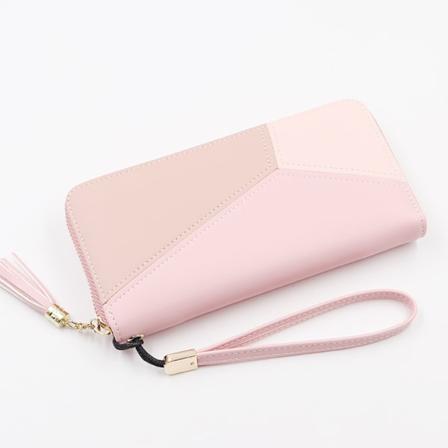 Damepung, lynlåstaske, stor kapacitet telefonpung, pink