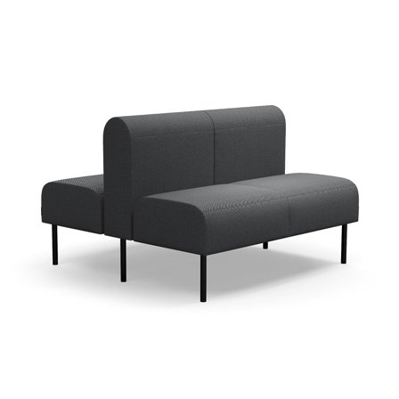 Modulsofa VARIETY, 2-Sitzer, doppelt, Stoff Blues CSII, anthrazit