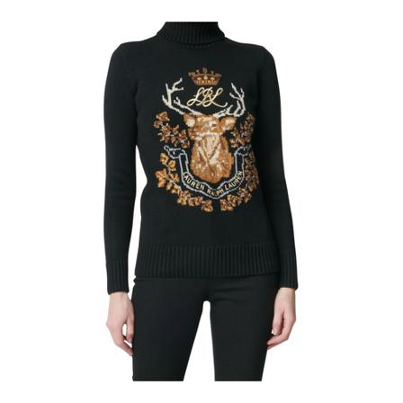 Ralph Lauren, Turtlenecks Zwart, Dames, Maat:M