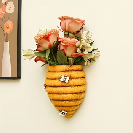 Én romantisk sommer honeycomb blomsterpotte, vægmonteret moderne resortstil