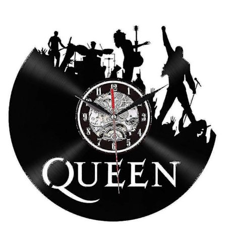 Queen Rockemusikkband Vinylplate Klokke Selvlysende Vintage Veggklokke For Stue Dekor