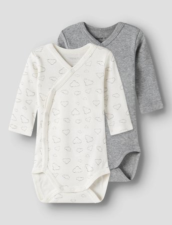 name it Nbnbody 2P Ls Wrap Cloud Noos - Cream - 50