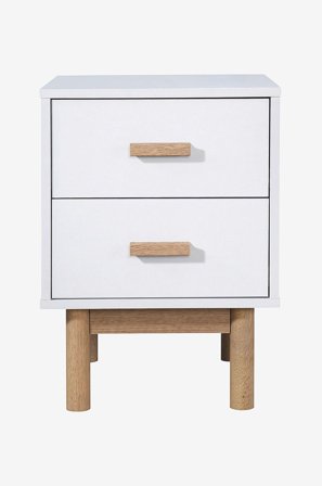 Loft24 - Natbord 2 skuffer Melanie - Hvid - Sengeborde - Fra Homeroom