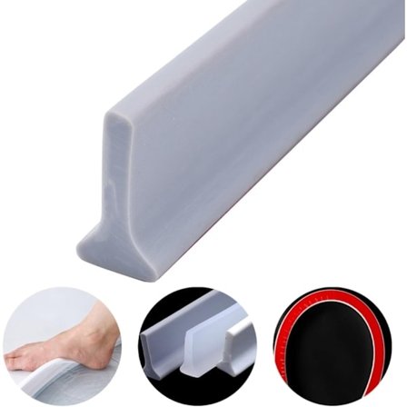 Duschtröskel, Vattenbarriär, Självhäftande, Duschlist, 2 m