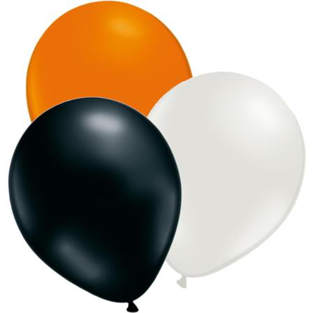 12 St Ballonger Orange, Vit Och Svart - 12" (30cm) Multifärg