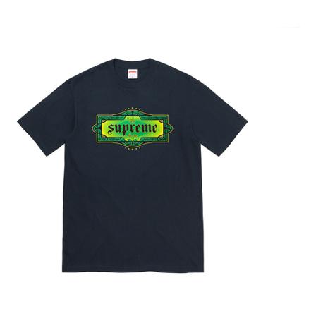 Supreme, T-Shirts Zwart, Heren, Maat:L,Cotton,Bedrukt