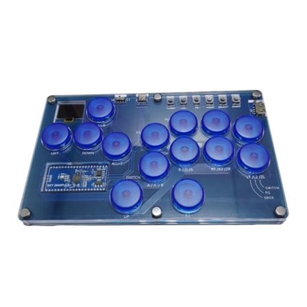 14-Knap Arcade Joystick Fight Stick Mekanisk Knap Spil Controller til Hitbox PC null - Transparent grå og