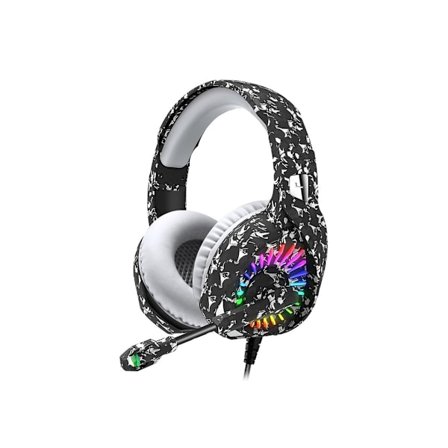 Gamingheadset med mikrofon kompatibelt med Laptop Ps4 Ps5 Xbox One PC Hörlurar med RGB LED-ljus Brusreducerande mikrofon YEMAESRE