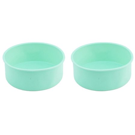 Silikon Rund Brødform 8" Rund Kakeform Sett med 2 Non-Stick Bakeformer Gjenbrukbare Matvarer Kvalitet BPA-fri