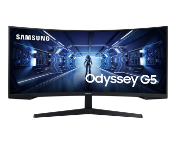 Samsung LC34G55TWWPXEN - Buet 34" WQHD-skjerm med 1 ms responstid og 165 Hz