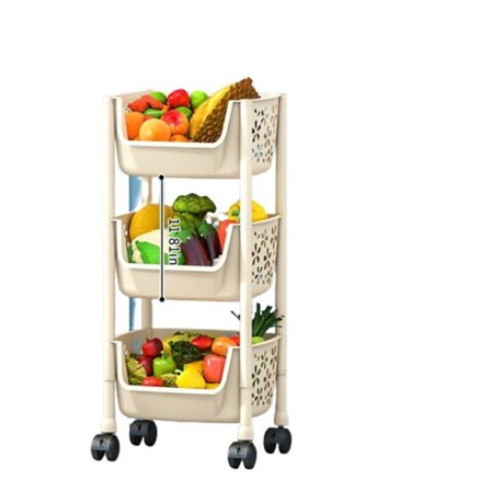 Kjøkken oppbevaring stativ gulv montert flerlags frukt og grønnsaker kurv husholdning avtakbar snack leketøy oppbevaring artefakt