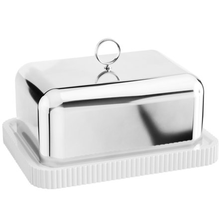 Georg jensen Bernadotte Smørboks' - 'Rustfritt stål