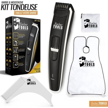 Trimmersæt - Alle de vigtigste ting til trimning af dit skæg | Skægtrimmer + Skægsmæk + Stencil kam