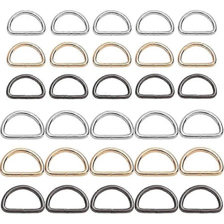 D-ring 30 st D-ringar Metallring D-ringar Halvringar Blandade D-ringar Blandade