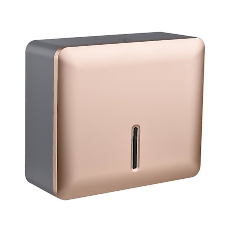 Champagne Veggmontert Papirhåndkle Dispenser Multifold Håndkle Papirholder Med Nøkkellås For Bad Kjøkken Soverom