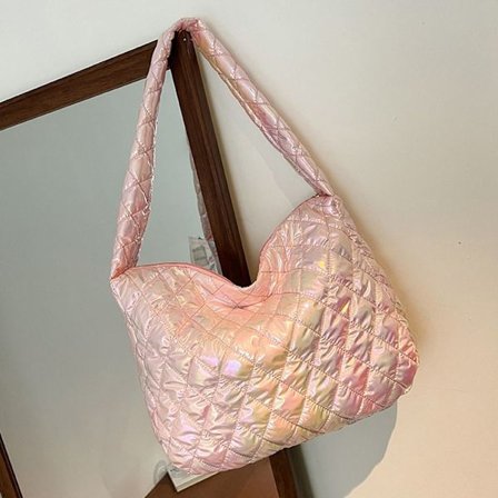 Bomullsvadderad axelväska för damer Handväskor för damer