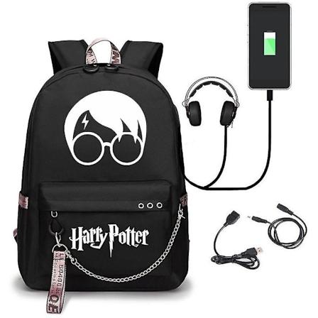 Harry Potter -reppu, USB-latauksella varustettu koululaukku, Oxford-kangasta color-5