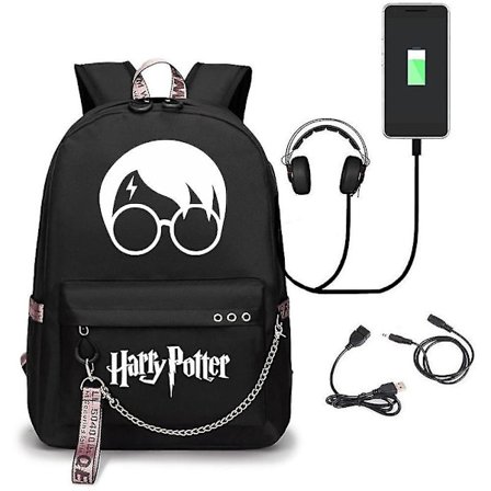 Harry Potter Backpack Usb Charging School Bag Oxford Cloth