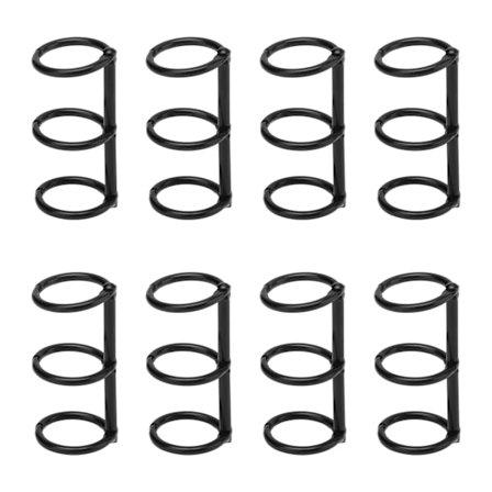 Återanvändbara 3-håls elektropläterade metall DIY handkonto papper lösblad bindningsringar svart