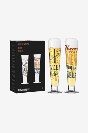 Ritzenhoff - Ølglas Heldenfest 2-p - Flerfarvet - Ølglas - Fra Homeroom
