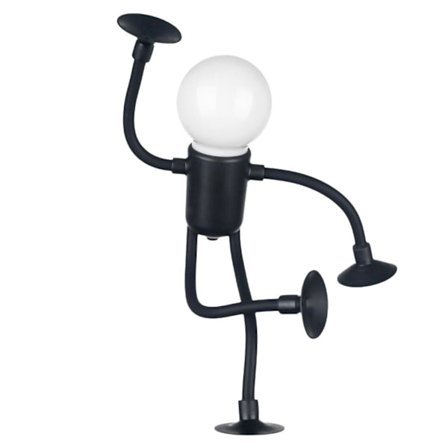 Formbar Rolig Sportman Natlampe, DIY Form Natlamper Sød Pære Mand Mini Natlampe Sugekop Bøjelig Skrivebordslampe Dekoration_qcx