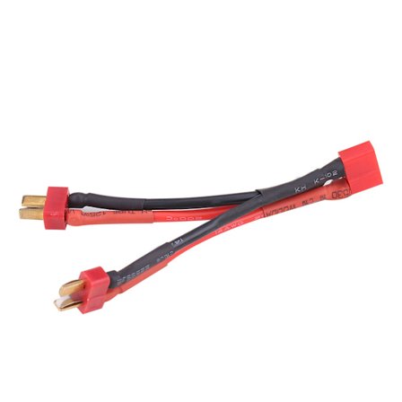 Deans Style T-liitin 2 Uros - T-liitin 1 Naaras Virtajohto Silikonijohto 2-6S Lipo-akulle