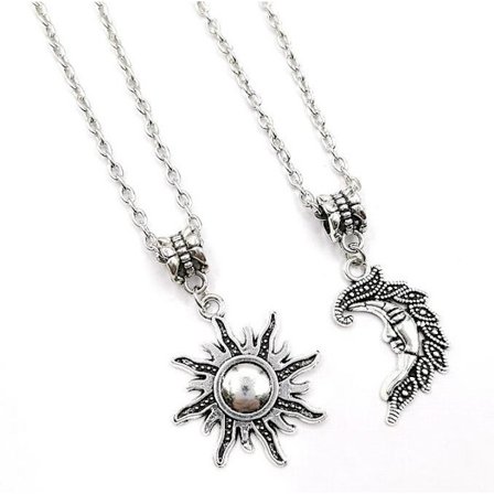 Necklace - Sun - Moon - Two pieces
