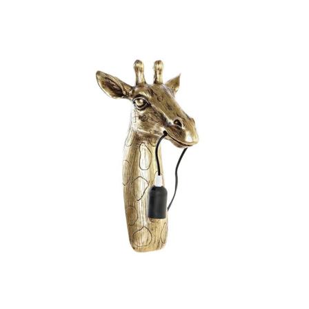 Vägglampa Dkd Home Decor Gyllene Harts Kolonial 50 W Giraff (21