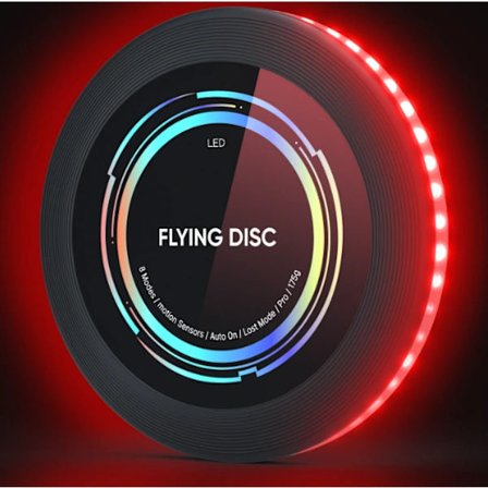 Ladattava LED Frisbee - 175G-RGB - Älykäs tila - Automaattinen sytytys - Hauska lahja syntymäpäiville ja retkeilyyn - Satunnaiset UFO-kuviot r...