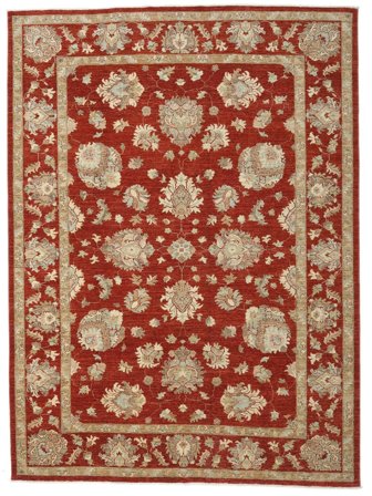 Noué À La Main Ziegler Ariana Tapis 245X332 De Laine Rouge/Beige Grand