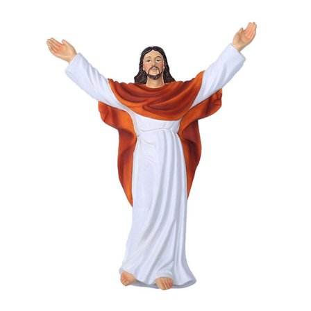 Kristus Jesus Figur Håndmalt Resin Katolsk Figur Håndverk Ornament