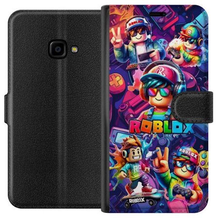 Kompatibelt Lommeboketui til Samsung Samsung Galaxy Xcover 4 Fargerikt Roblox-spillgruppe med hodetelefoner, kontrollere og neonfarger perfekt for bar