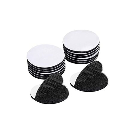 15 Stycken Svart Dubbelsidig Självhäftande Tejp, Självhäftande Tejp, Extra Starkt Dubbelsidigt Lim, Rund (5 x 5cm)..DEBUNS