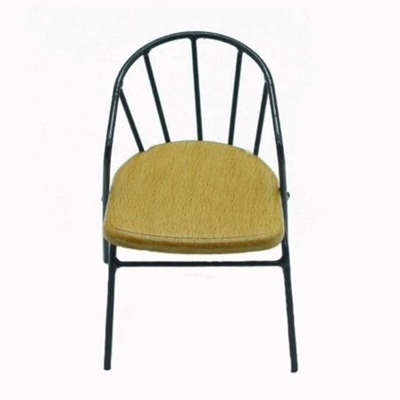 Dukkehus Bordstol Miniatyr Ryggstøttestol SVART STOL 1 Svart Stol 1-Stol 1